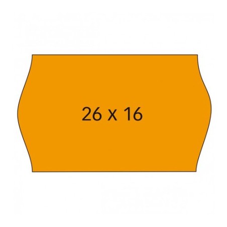 ETIQ-PRECIOS APLI REM-ONDA 26x16 NARANJA