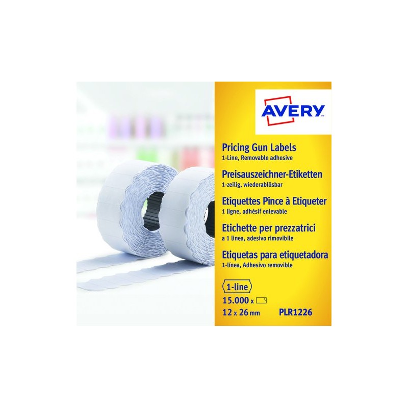 ETIQ-PRECIOS AVERY REM-26x12 BLANCO