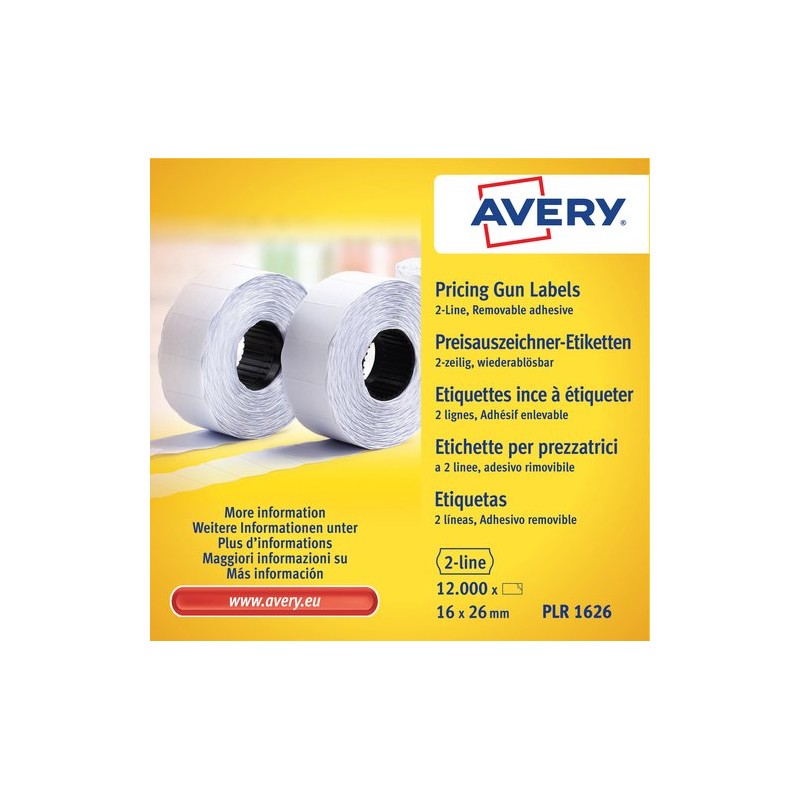 ETIQ-PRECIOS AVERY REM-26x16 BLANCO