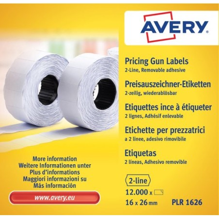 ETIQ-PRECIOS AVERY REM-26x16 BLANCO