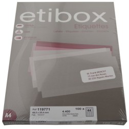 ETIQUETAS ADH-IMPR- ETIBOX A4 BLANCA CAJ