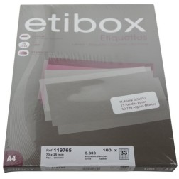 ETIQUETAS ADH-IMPR- ETIBOX A4 BLANCA CAJ