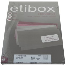 ETIQUETAS ADH-IMPR- ETIBOX A4 BLANCA CAJ