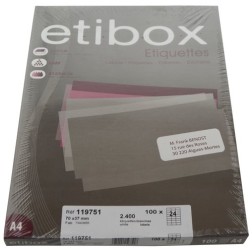 ETIQUETAS ADH-IMPR- ETIBOX A4 BLANCA CAJ