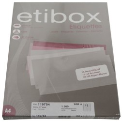 ETIQUETAS ADH-IMPR- ETIBOX A4 BLANCA CAJ