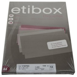 ETIQUETAS ADH-IMPR- ETIBOX A4 BLANCA CAJ