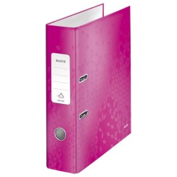 ARCHIVADOR LEITZ WOW A4 180º 80mm FUCSIA