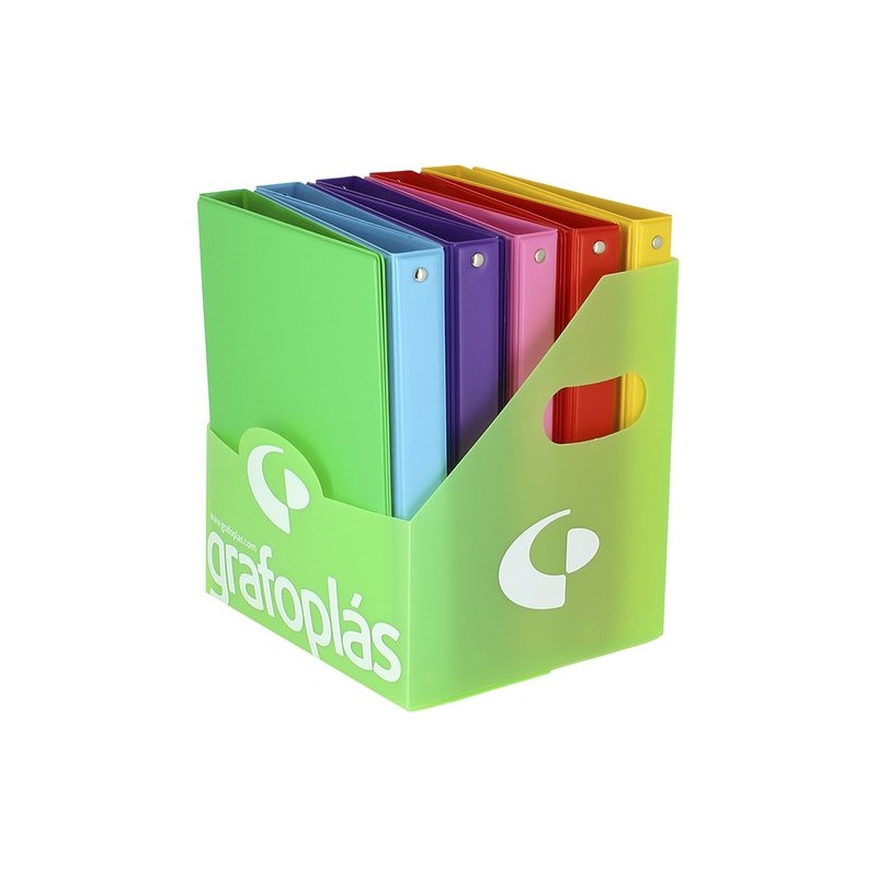 CARPETA 4º 4 ANILLAS 6 COLORES PVC EX 10