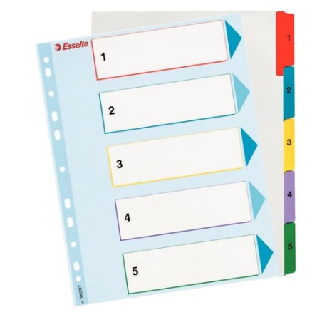 INDICE ESSELTE CART-BORR-NUM-A4+ ps-1- 5