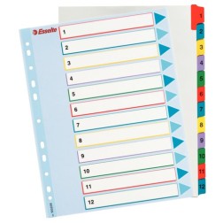 INDICE ESSELTE CART-BORR-NUM-A4+ ps-1-12