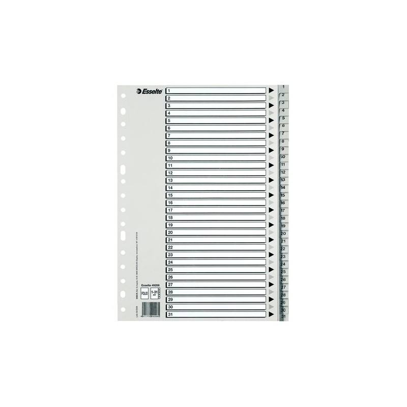 INDICE ESSELTE PP NUM-Fº ps-1-31 IND-B-N