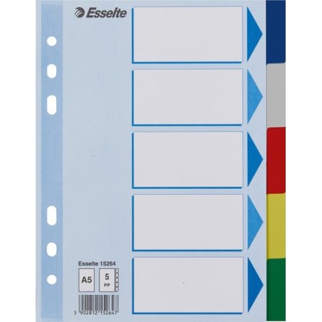 SEPARADORES ESSELTE PP A5 5 ps-