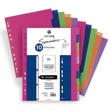 SEPARADORES CARCH-EXTRA PP A4 10 ps-