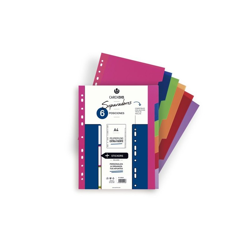 SEPARADORES CARCH-EXTRA PP A4 6 ps- SEPARADORES CARCH-EXTRA PP A4 6 ps-