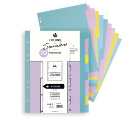 SEPARADORES CARCH-SOFT EXTRA PP A4 10 ps