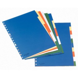 SEPARADORES ESSELTE PP A4 5 ps-IND-B-N