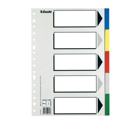 SEPARADORES ESSELTE PP Fº 5 ps-IND-B-N