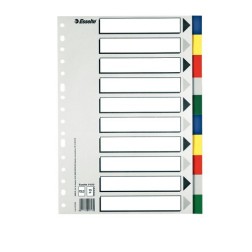 SEPARADORES ESSELTE PP Fº 10 ps- IND-B-N