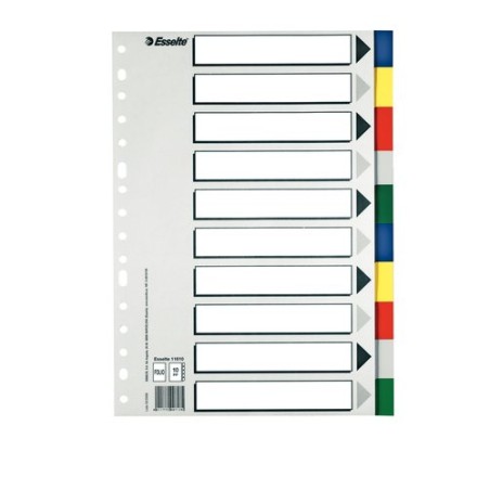 SEPARADORES ESSELTE PP Fº 10 ps- IND-B-N