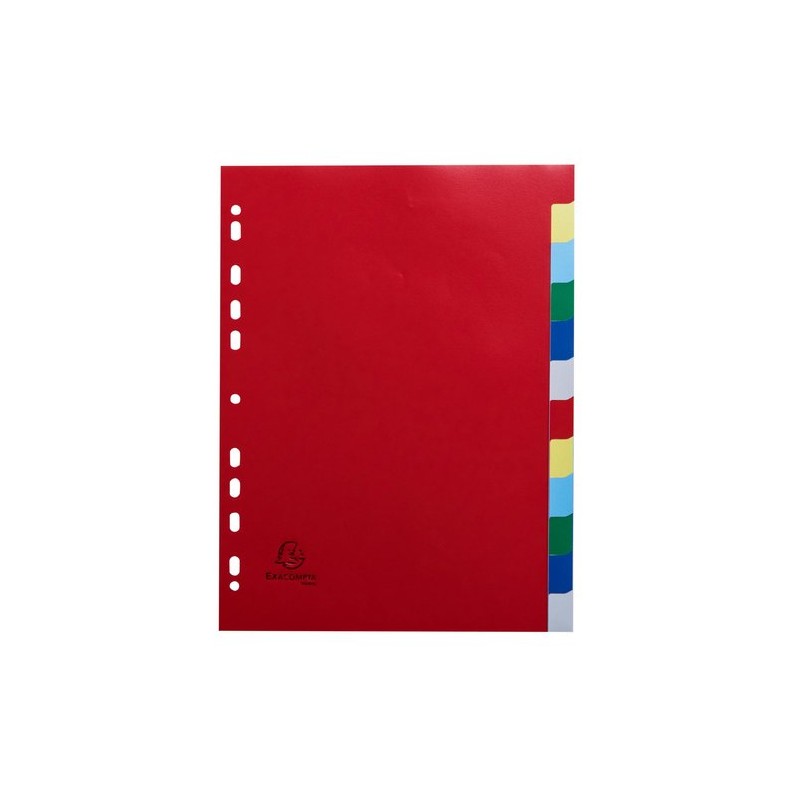 SEPARADORES EXACOMPTA PP FLEX- A4 12 ps- SEPARADORES EXACOMPTA PP FLEX- A4 12 ps-