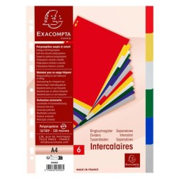 SEPARADORES EXACOMPTA PP FLEX- A4 6 ps-