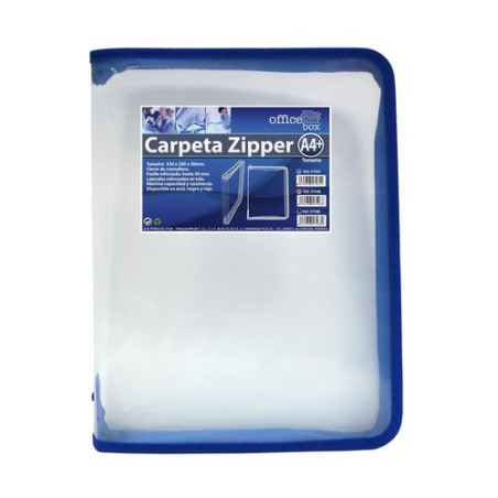 CARP-PORTADOC-OFF-BOX ZIPPER AZUL