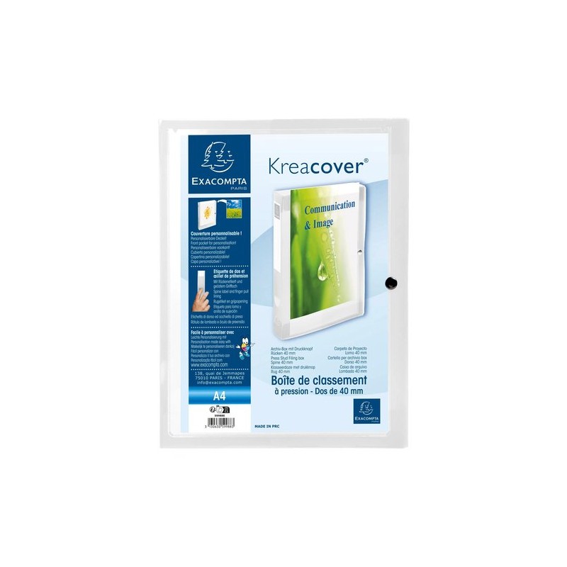 CARP-PROY-EXACOMPTA PP A4 4 cm TRANS-
