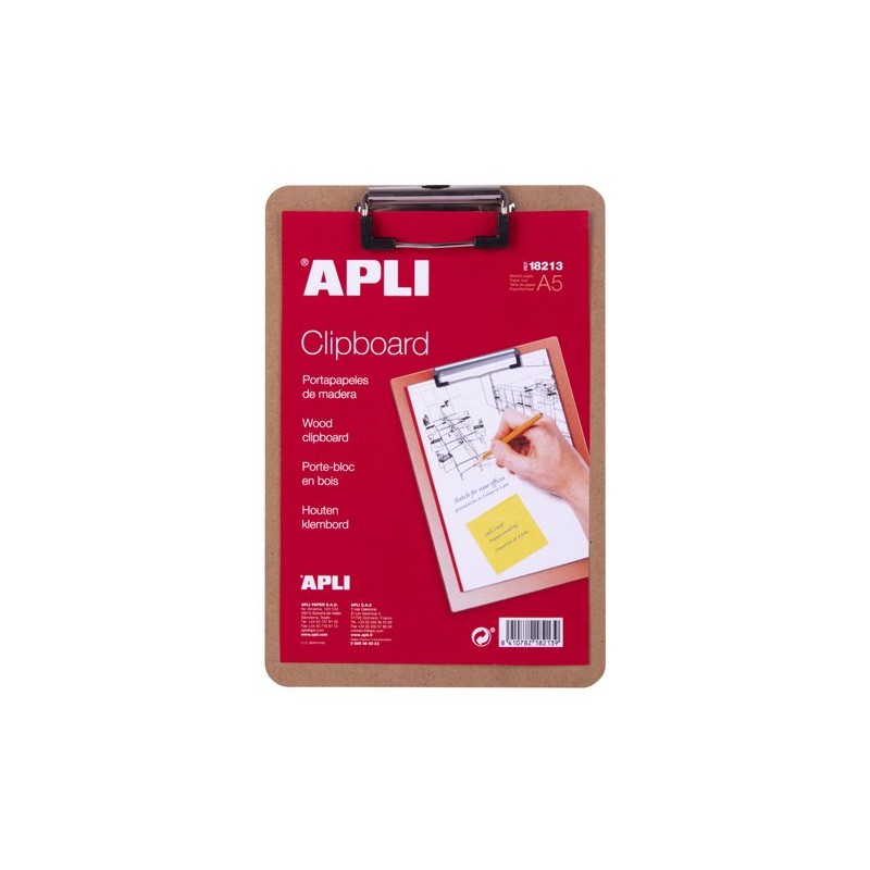 CARP-PINZA PORTABLOCS APLI A5 MADERA
