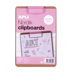 CARP-PINZA PORTABLOCS APLI A5 MADERA ROS