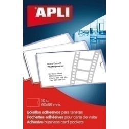 FUNDA ADHESIVA APLI 60x95 TARJ- P-10
