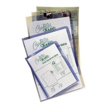 DOSS-ANG-RECT-SARO PVC 280µ A4 TRA P-50