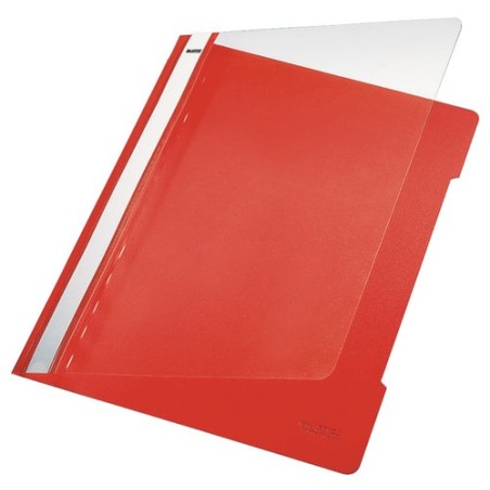 DOSSIER FASTENER LEITZ PVC A4 TARJ-ROJO