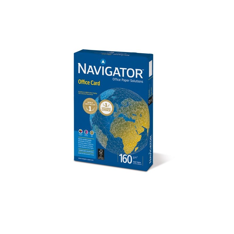 PAPEL A4 NAVIGATOR 160g 250h OFFICE CARD