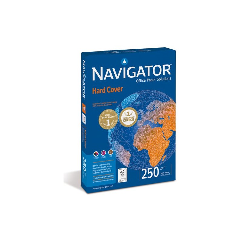 PAPEL A4 NAVIGATOR 250g 125h HARD COVER