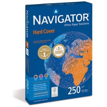 PAPEL A4 NAVIGATOR 250g 125h HARD COVER