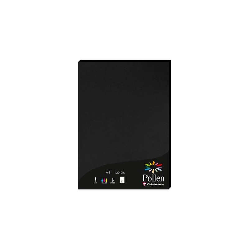 PAPEL CLAIREFONTAINE POLLEN A4 50h NEGRO