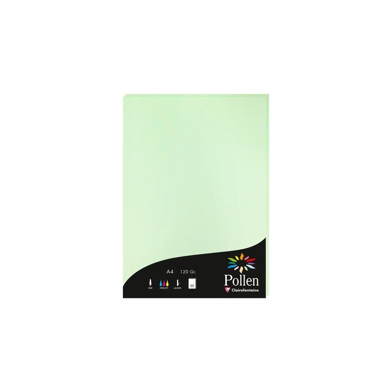 PAPEL CLAIREFONTAINE POLLEN A4 50h VERDE