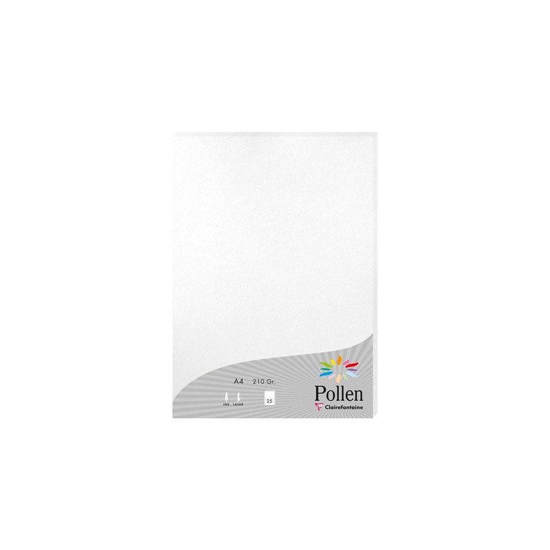 PAPEL CLAIREFONTAINE POLLEN A4 25h BLANC