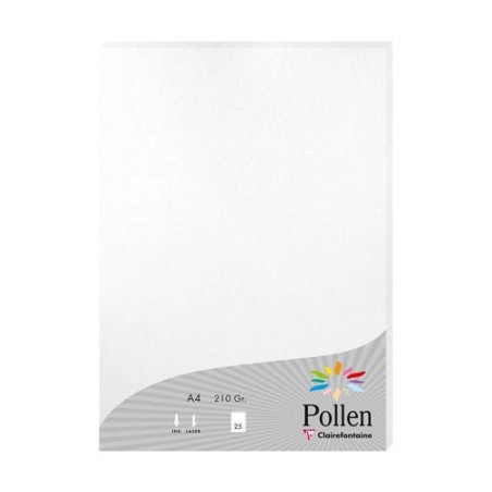 PAPEL CLAIREFONTAINE POLLEN A4 25h BLANC