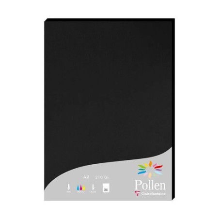 PAPEL CLAIREFONTAINE POLLEN A4 25h NEGRO