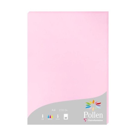 PAPEL CLAIREFONTAINE POLLEN A4 25h ROSA