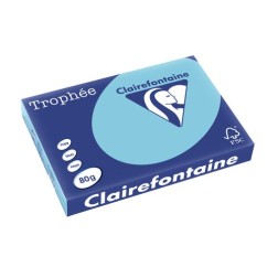 PAPEL COLOR A3 TROPHEE 80g 500h AZ-CIELO