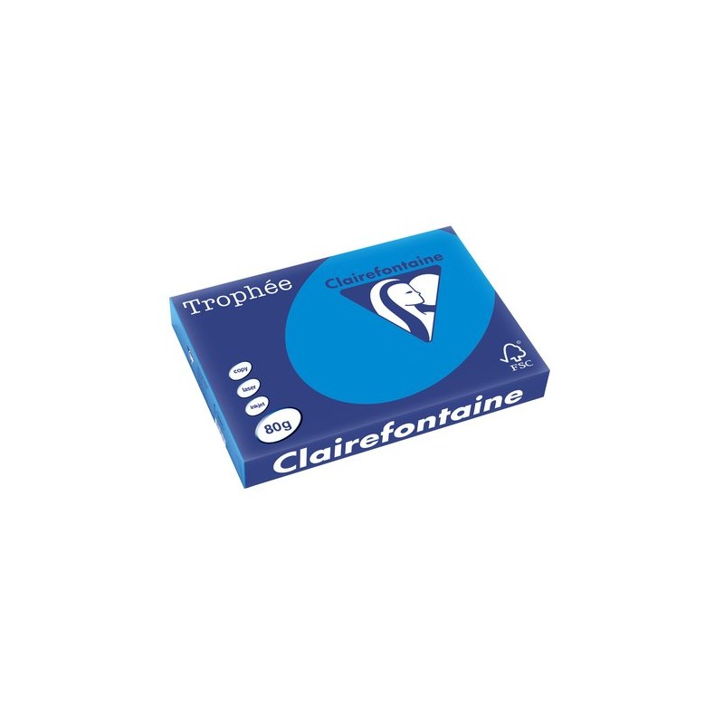 PAPEL COLOR A3 TROPHEE 80g 500h TURQUESA PAPEL COLOR A3 TROPHEE 80g 500h TURQUESA