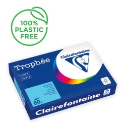PAPEL COLOR A4 TROPHEE 80g 500h AZUL CIE
