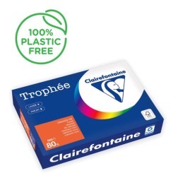 PAPEL COLOR A4 TROPHEE 80g 500h NARANJA