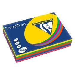 PAPEL COLOR A4 TROPHEE 80g 500h SURT-VIV