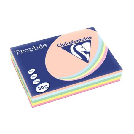 PAPEL COLOR A4 TROPHEE 80g 500h SURT-PAS