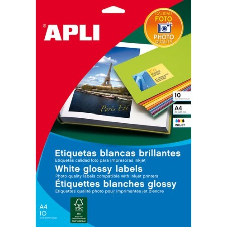 P-INKJET FOTO ADHESIVO APLI A4 10h