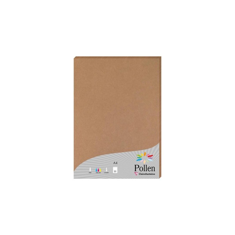 PAPEL CLAIREFONTAINE POLLEN A4 25h KRAFT