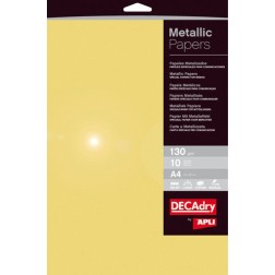 PAPEL METALIZAD-A4 APLI 130g 10h ORO